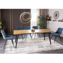 Стол обеденный SIGNAL FRESNO дуб артизан/черный 150-210/90